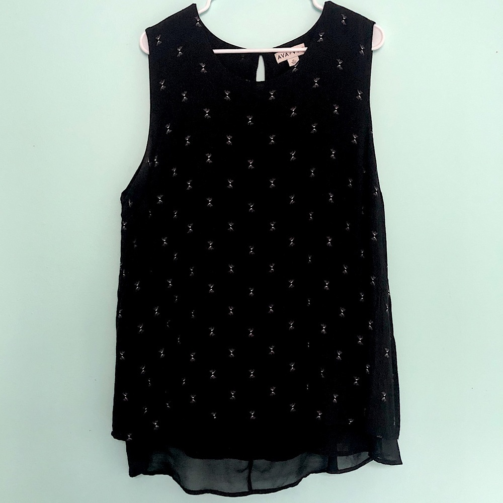 Simple Pattern Sleeveless High Low Blouse
